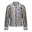 Geisha winter blouse meisjes - bruin/blauw/zwart - luipaard