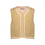 Geisha winter gilet meisjes - zand - zigzag, teddy borduursel