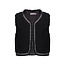 Geisha winter gilet meisjes - zwart - zigzag, teddy borduursel