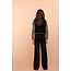 Geisha winter gilet meisjes - zwart - zigzag, teddy borduursel