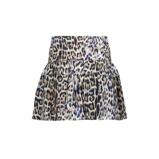 Geisha winter rok meisjes - bruin/blauw/zwart - luipaard
