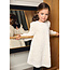 Abel & Lula winter jurk meisjes - wit - velvet - pailletten