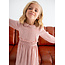 Abel & Lula winter jurk meisjes - roze - gebreid - geplooid