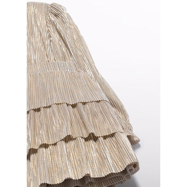 Abel & Lula winter rok-set meisjes - beige - gebreid - geplooid