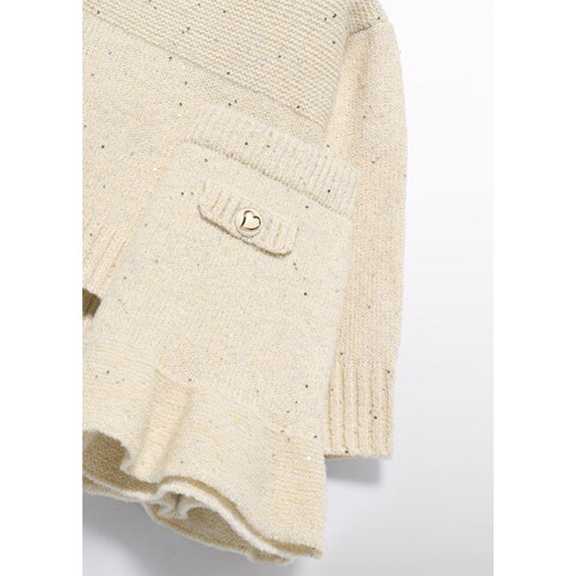 Abel & Lula winter rok-set meisjes - beige - gebreid