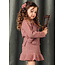 Abel & Lula winter rok-set meisjes - roze - gebreid