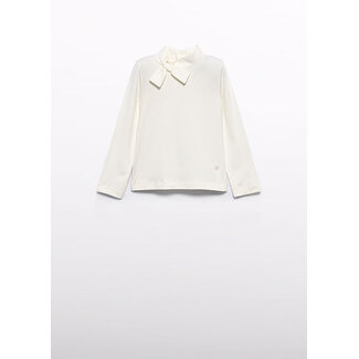 Abel & Lula winter sweater meisjes - wit - turtleneck - gebreid