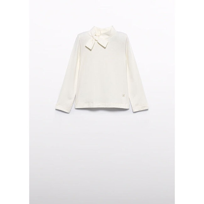 Abel & Lula winter sweater meisjes - wit - turtleneck - gebreid