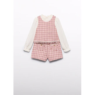 Abel & Lula winter bermuda-set meisjes - roze