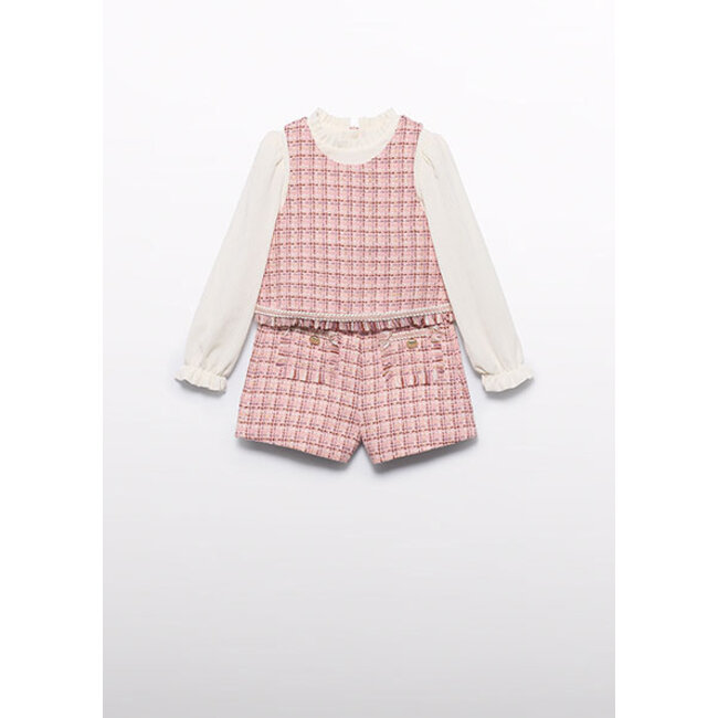 Abel & Lula winter bermuda-set meisjes - roze