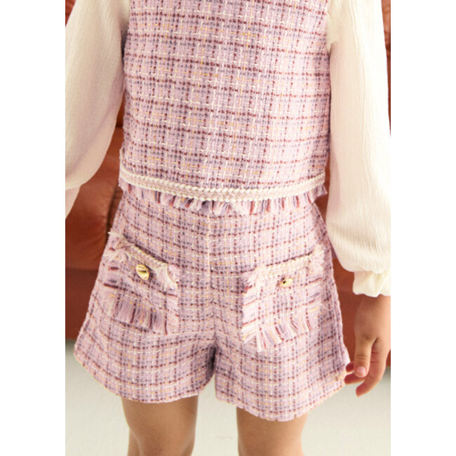 Abel & Lula winter bermuda-set meisjes - roze