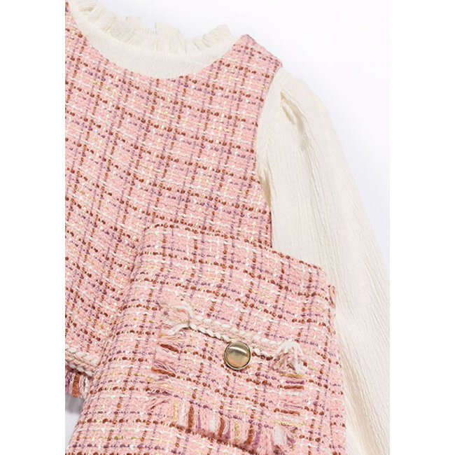 Abel & Lula winter bermuda-set meisjes - roze