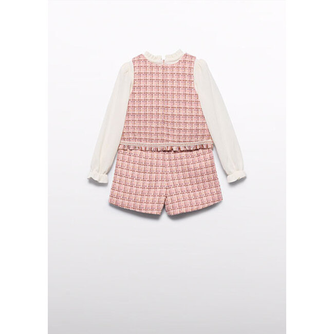 Abel & Lula winter bermuda-set meisjes - roze