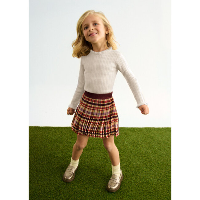 Abel & Lula winter sweater meisjes - beige - turtleneck - gebreid