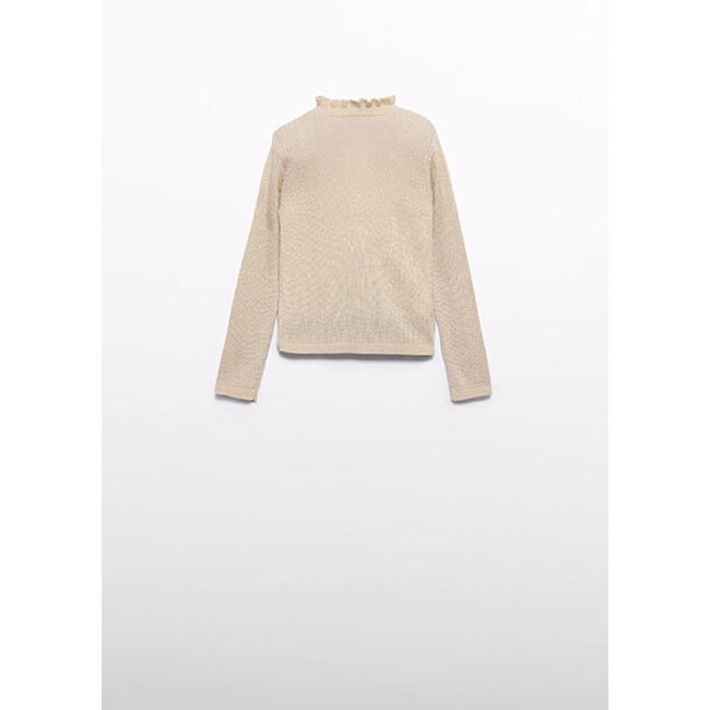 Abel & Lula winter sweater meisjes - beige - turtleneck - gebreid