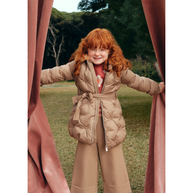 Abel & Lula winter jas meisjes - bruin - gewatteerd