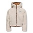Kids ONLY winter winterjas meisjes - bruin - KogMaria - puffer, omkeerbaar