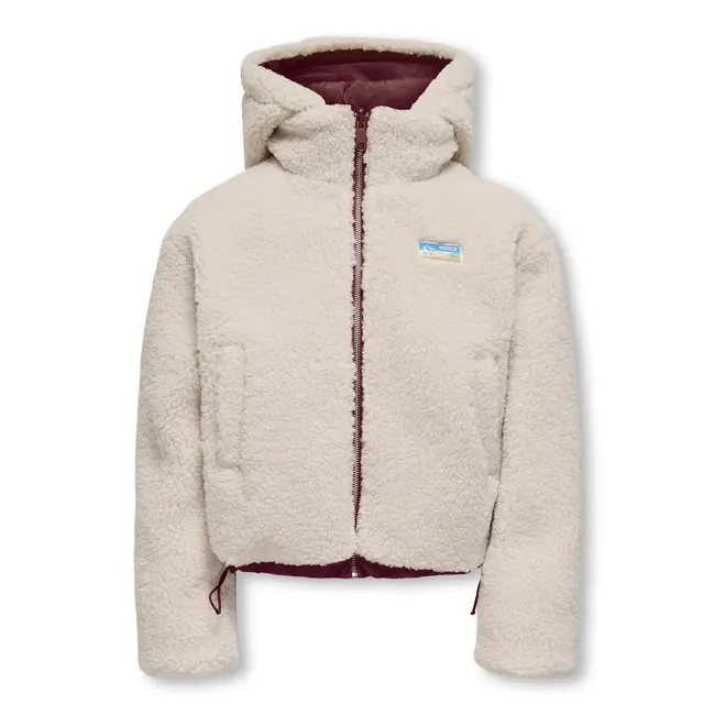 Kids ONLY winter winterjas meisjes - paars - KogMaria - puffer, omkeerbaar