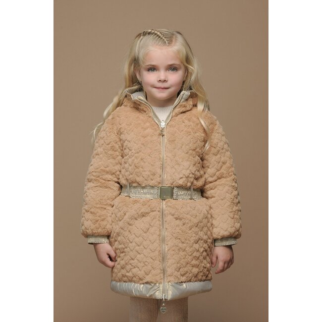 Le Chic winter winterjas meisjes - goud - Beth - omkeerbaar