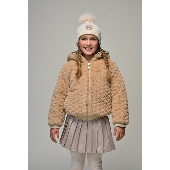 Le Chic winter bomberjack meisjes - goud - Bente - omkeerbaar