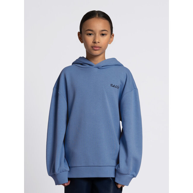 Nik&Nik winter hoodie meisjes - blauw - Novan