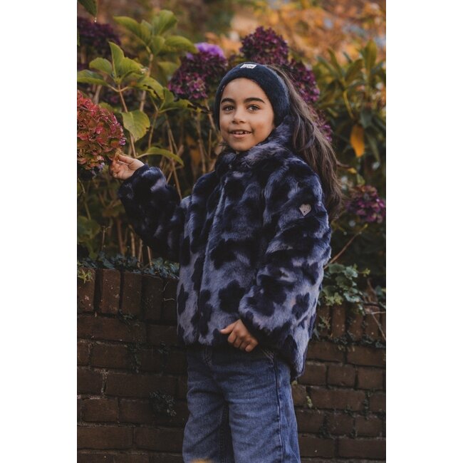 LOOXS Little winter jas meisjes - navy blauw - omkeerbaar