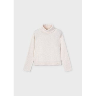 Mayoral winter sweater meisjes - zand - turtleneck - gebreid