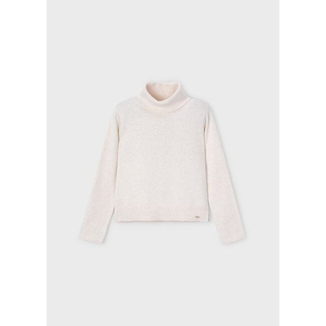 Mayoral winter sweater meisjes - zand - turtleneck - gebreid
