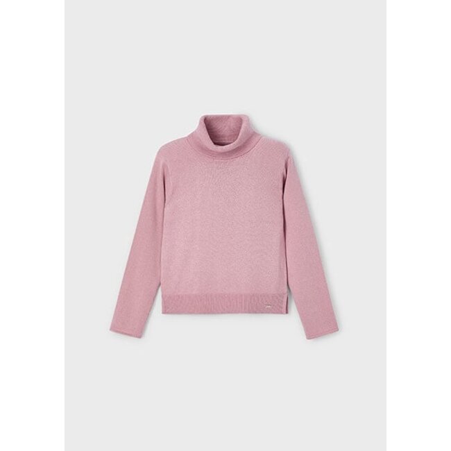 Mayoral winter sweater meisjes - roze - turtleneck - gebreid