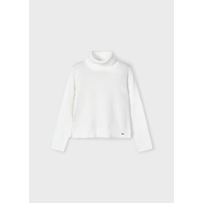 Mayoral winter sweater meisjes - wit - turtleneck - gebreid