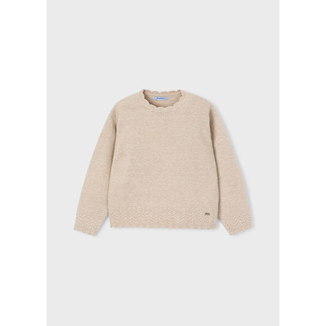 Mayoral winter sweater meisjes - bruin - gebreid