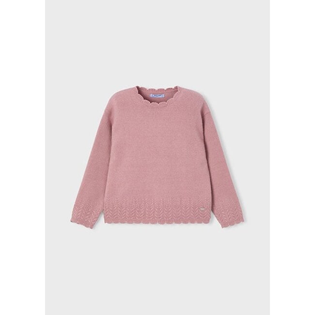 Mayoral winter sweater meisjes - roze - gebreid