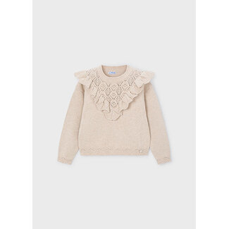 Mayoral winter sweater meisjes - zand - gebreid