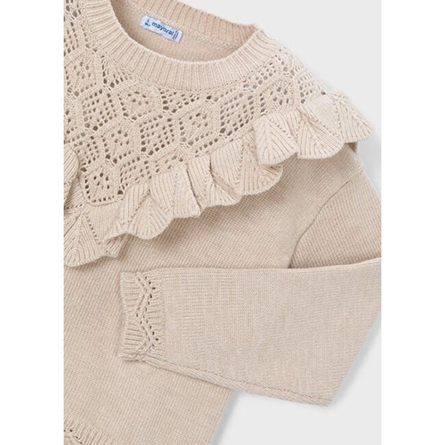 Mayoral winter sweater meisjes - zand - gebreid