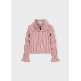 Mayoral winter vest meisjes - roze - fur