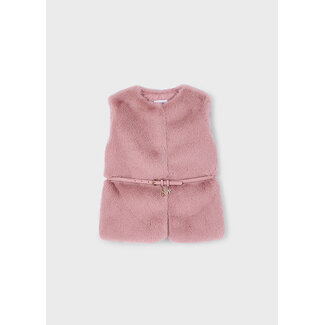 Mayoral winter vest meisjes - roze - met riem