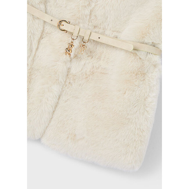 Mayoral winter vest meisjes - zand - met riem