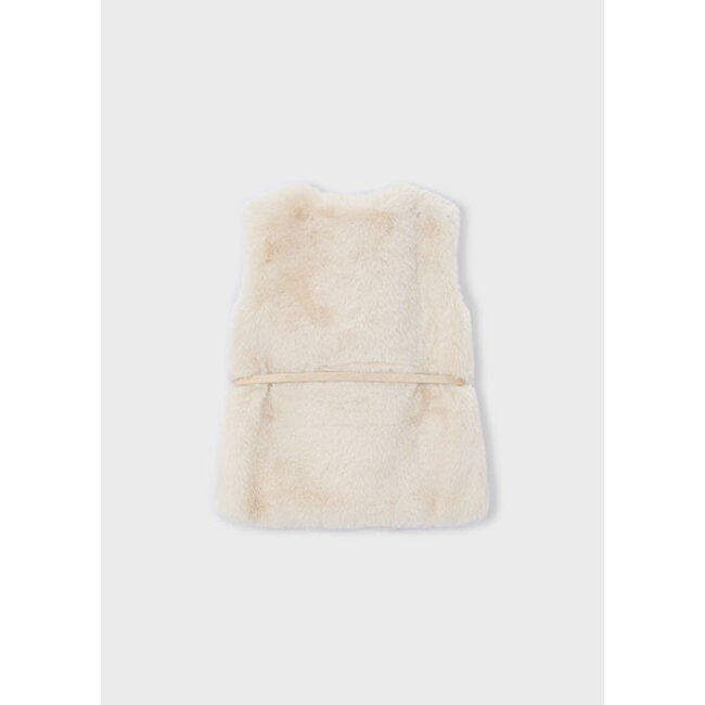 Mayoral winter vest meisjes - zand - met riem