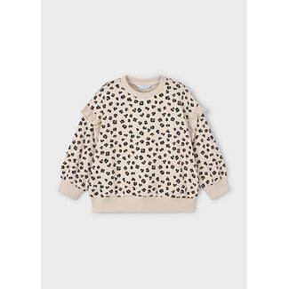 Mayoral winter sweater meisjes - zand - ruffle mouw