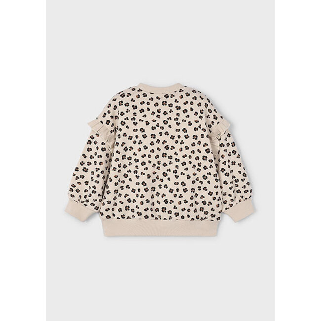 Mayoral winter sweater meisjes - zand - ruffle mouw