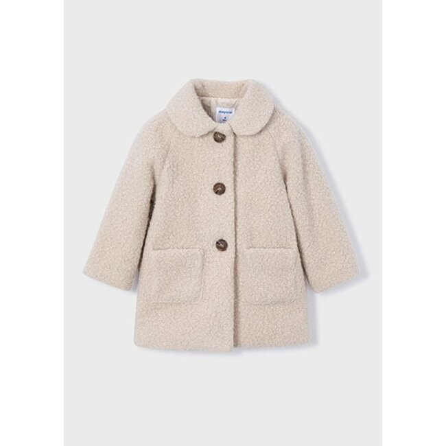 Mayoral winter shearling jas meisjes - zand