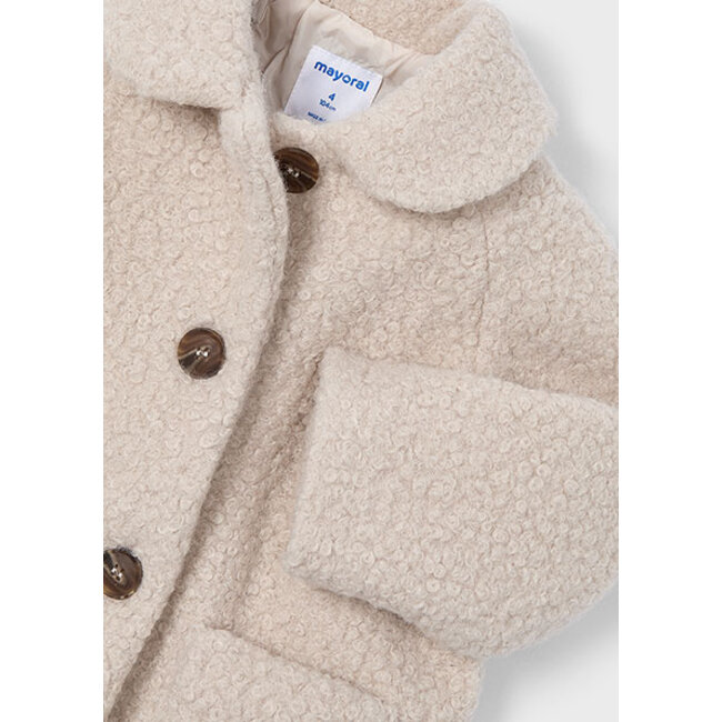 Mayoral winter shearling jas meisjes - zand