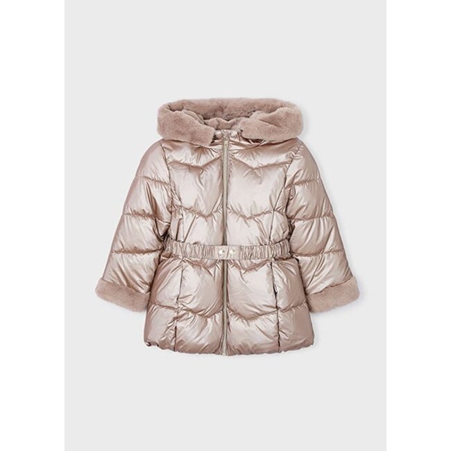Mayoral winter jas meisjes - bruin - glossy