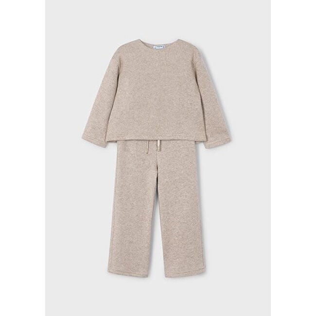 Mayoral winter broek-set meisjes - bruin - gebreid