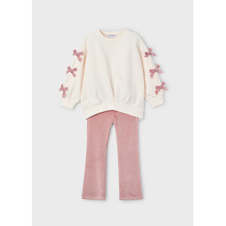 Mayoral winter sweater en legging set meisjes - roze