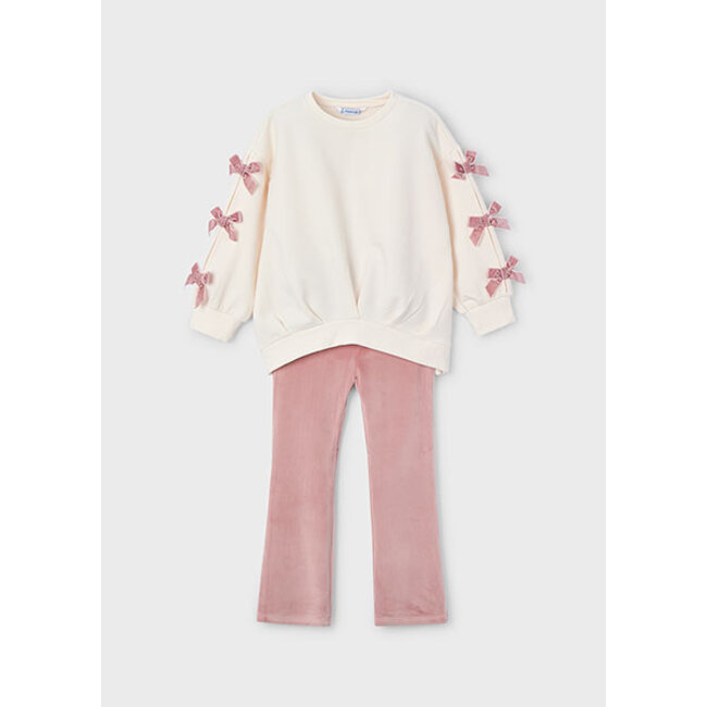Mayoral winter sweater en legging set meisjes - roze