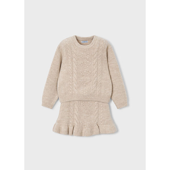 Mayoral winter rok-set meisjes - zand - tricot