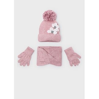 Mayoral winter muts-sjaal set meisjes - roze