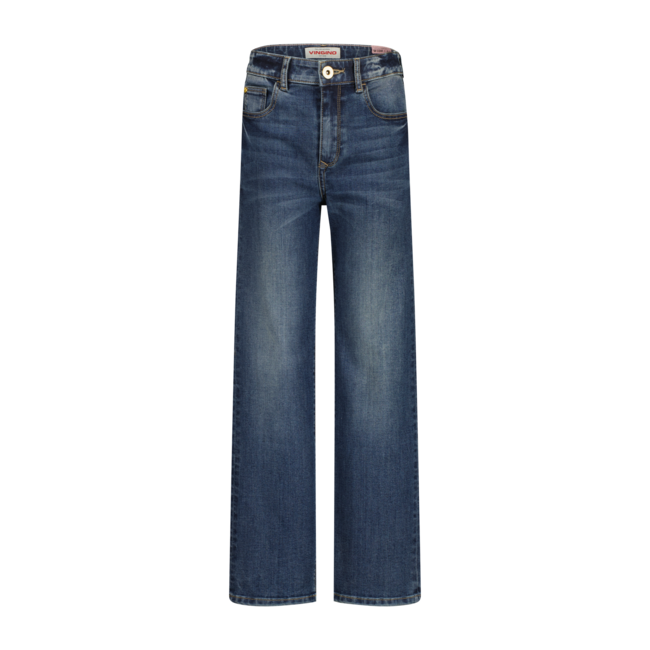 Vingino winter jeansbroek meisjes - donker blauw - Coco - wide leg fit