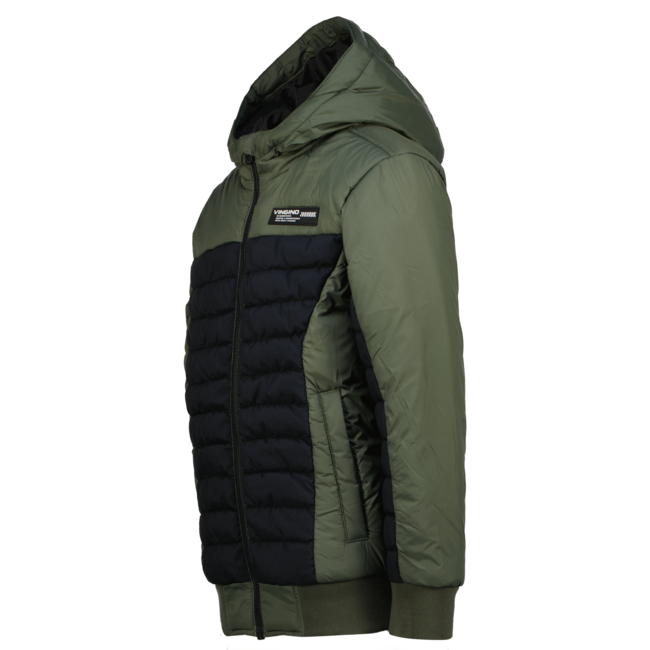 Vingino winter winterjas jongens - groen - Taceon - capuchon